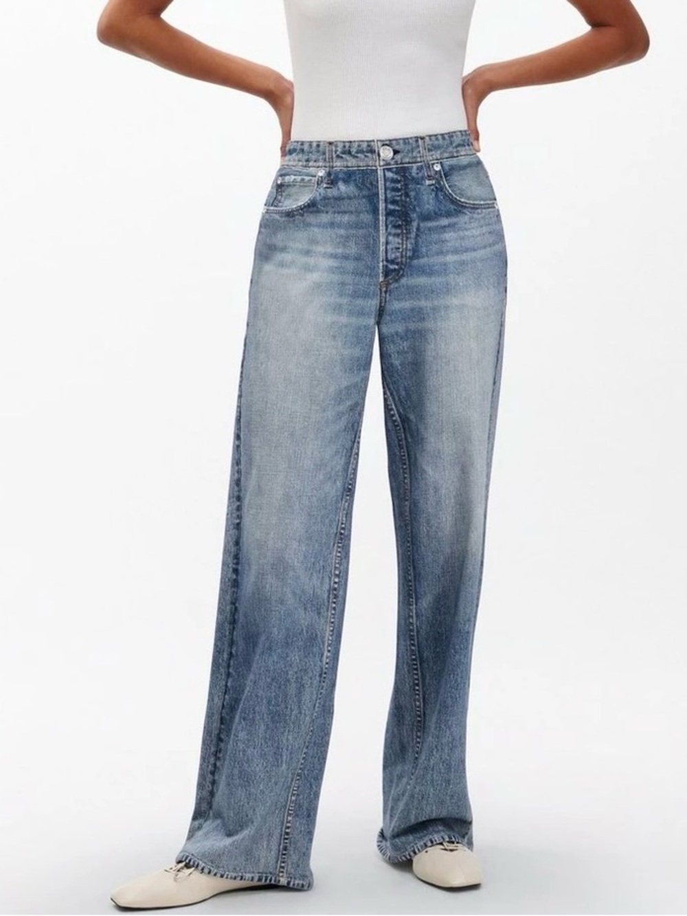 NWT Rag & Bone Miramar Wide Leg Pants in Scarlet